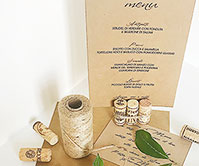 Progettazione grafica di un pranzo di nozze (design, lettering)